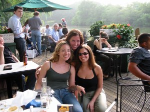 The boathouse in summer